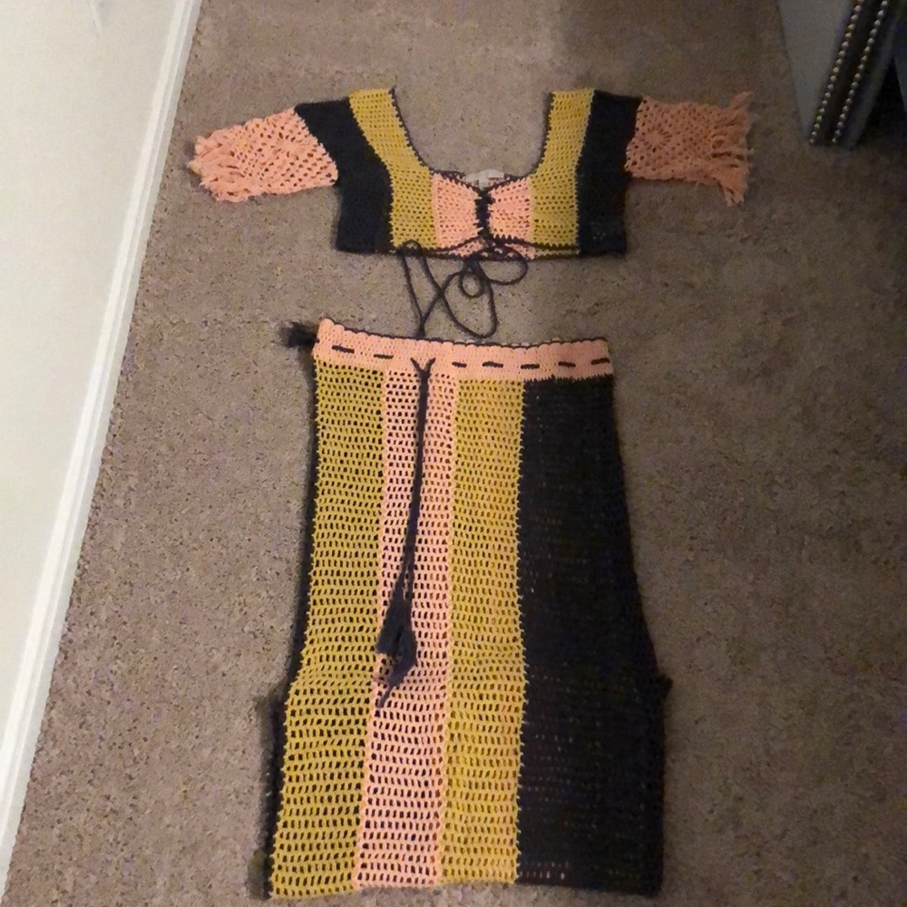 2 piece knit maxi set